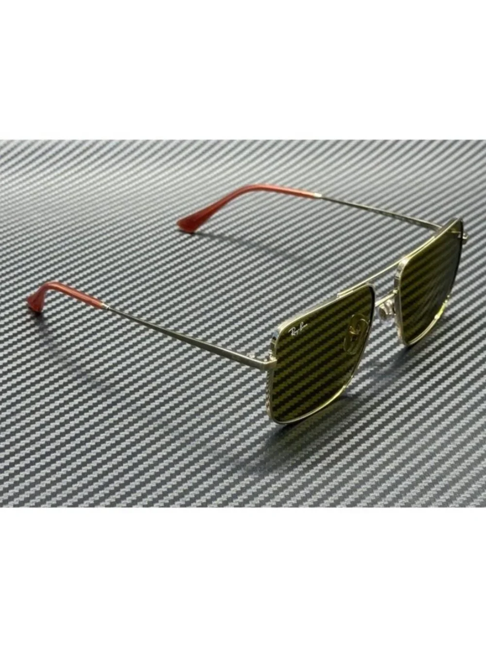 New Ray-Ban Men Pale Gold Sunglasses 54-16-145